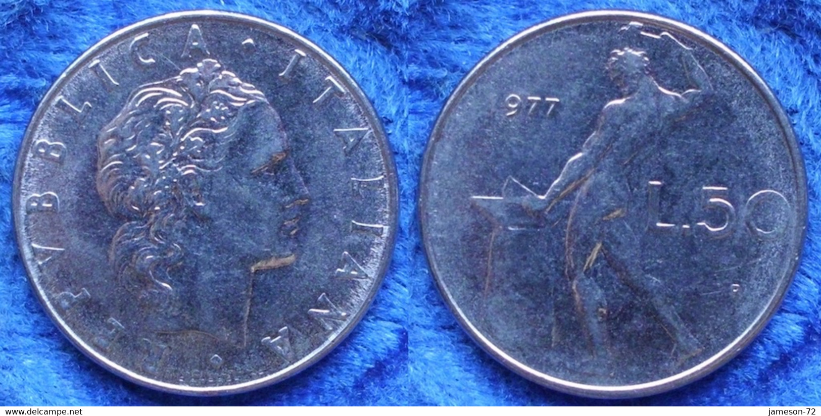 ITALY - 50 Lire 1977 R "Vulcan" KM#95.1 Republic (1946-2001) - Edelweiss Coins - Other & Unclassified