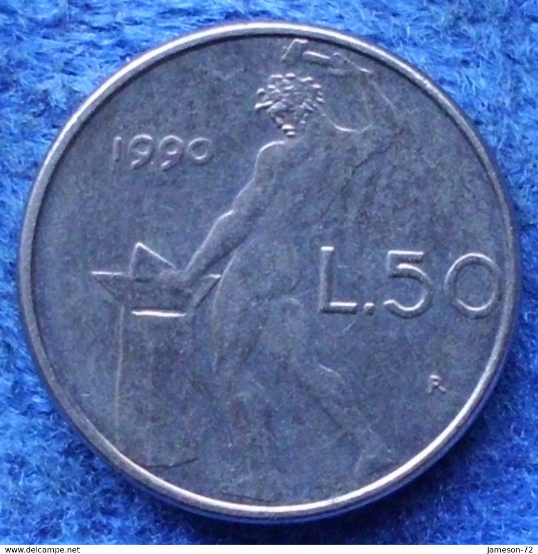 ITALY - 50 Lire 1990 R "Vulcan" KM# 95.2 - Edelweiss Coins . - Autres & Non Classés