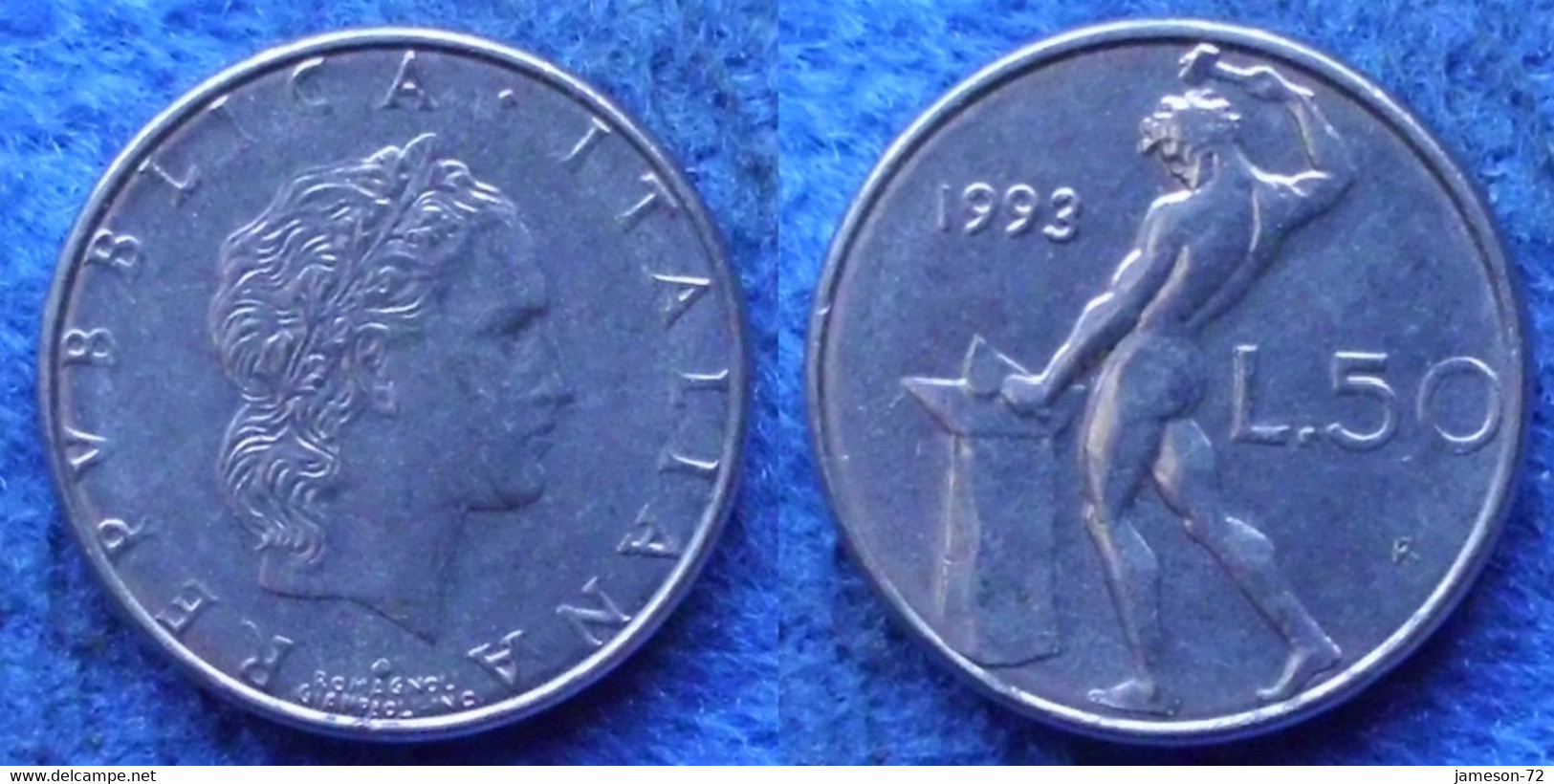 ITALY - 50 Lire 1993 R "Vulcan" KM# 95.2 - Edelweiss Coins . - Autres & Non Classés