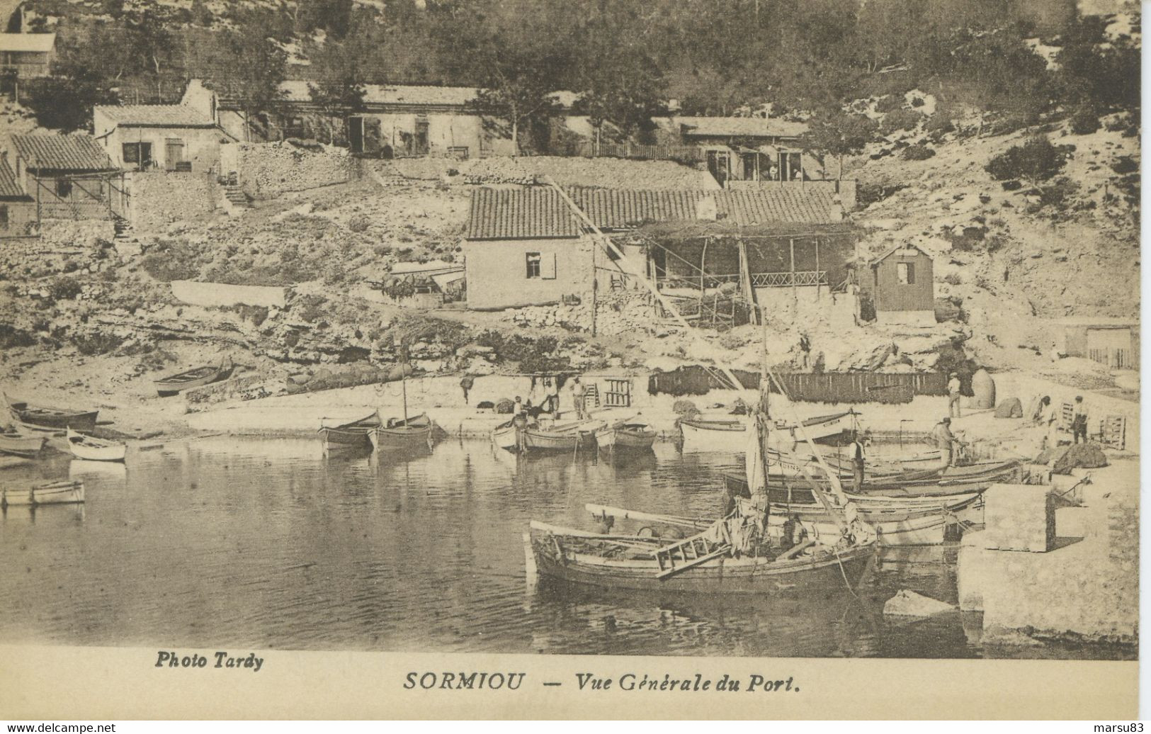 Marseille- Sormiou  ** RARE-  Belle Cpa Tbé Animée - PAS COURANTE Non écrite** Dos Divisé Photo Tardy - Quatieri Sud, Mazarques, Bonneveine, Pointe Rouge, Calanques