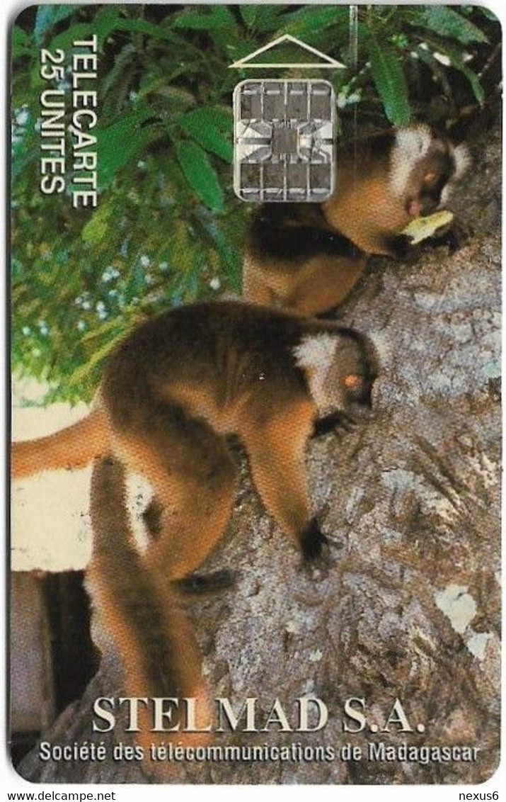 Madagascar - Lemurs Of Madagascar (STELMAD S.A.) - Chip SC7, 25Units, Used - Madagaskar