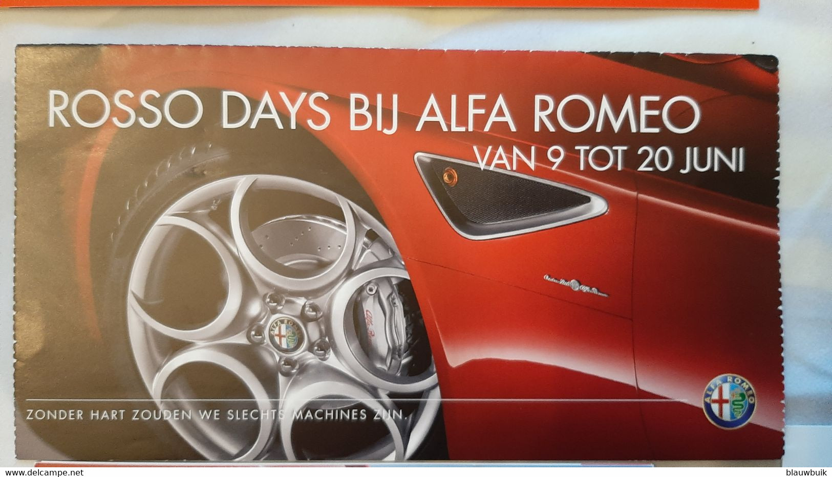 PAKKET VAN UITNODIGINGEN ALFA ROMEO Dutch - Auto/Motorrad