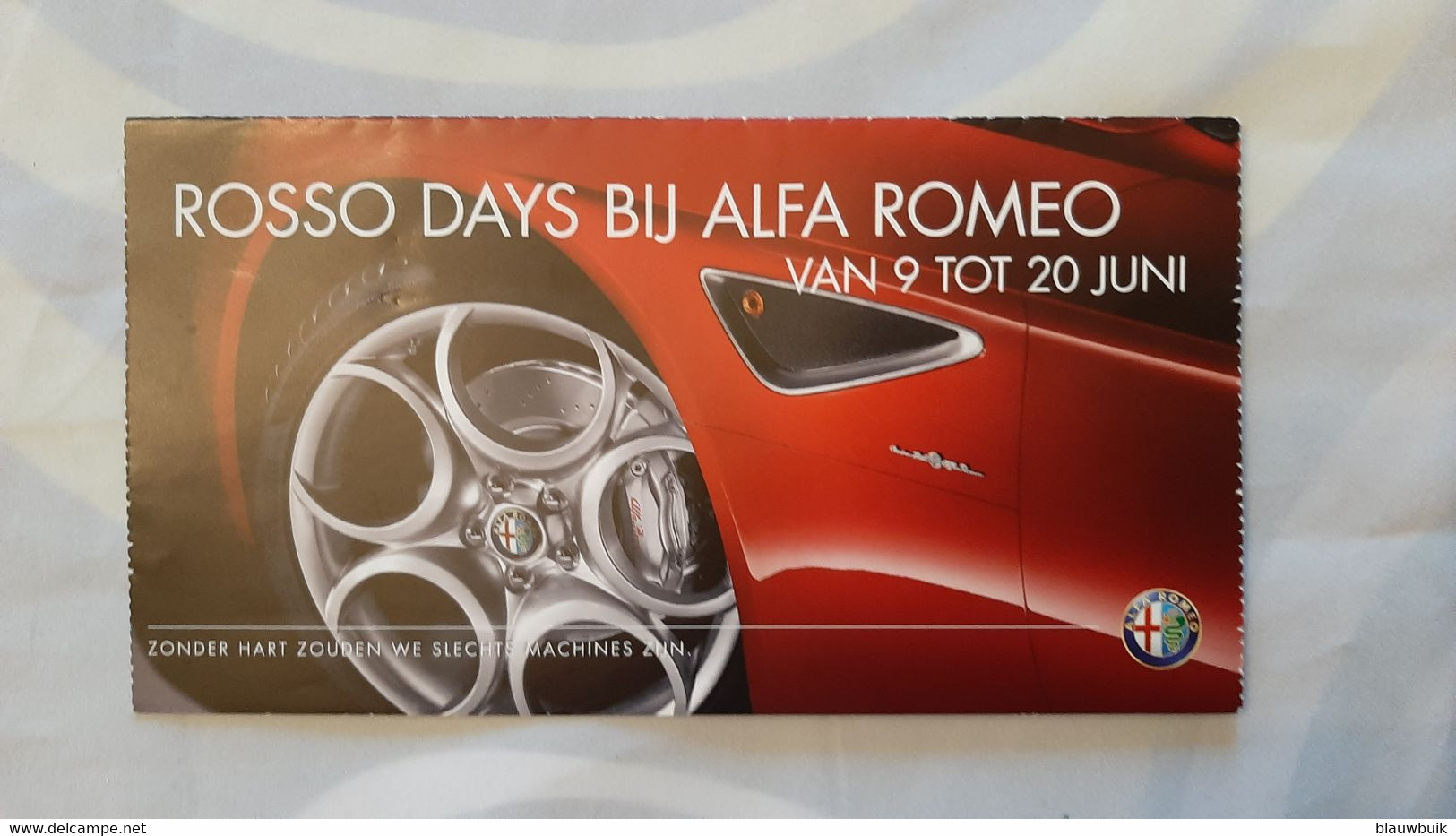 PAKKET VAN UITNODIGINGEN ALFA ROMEO Dutch