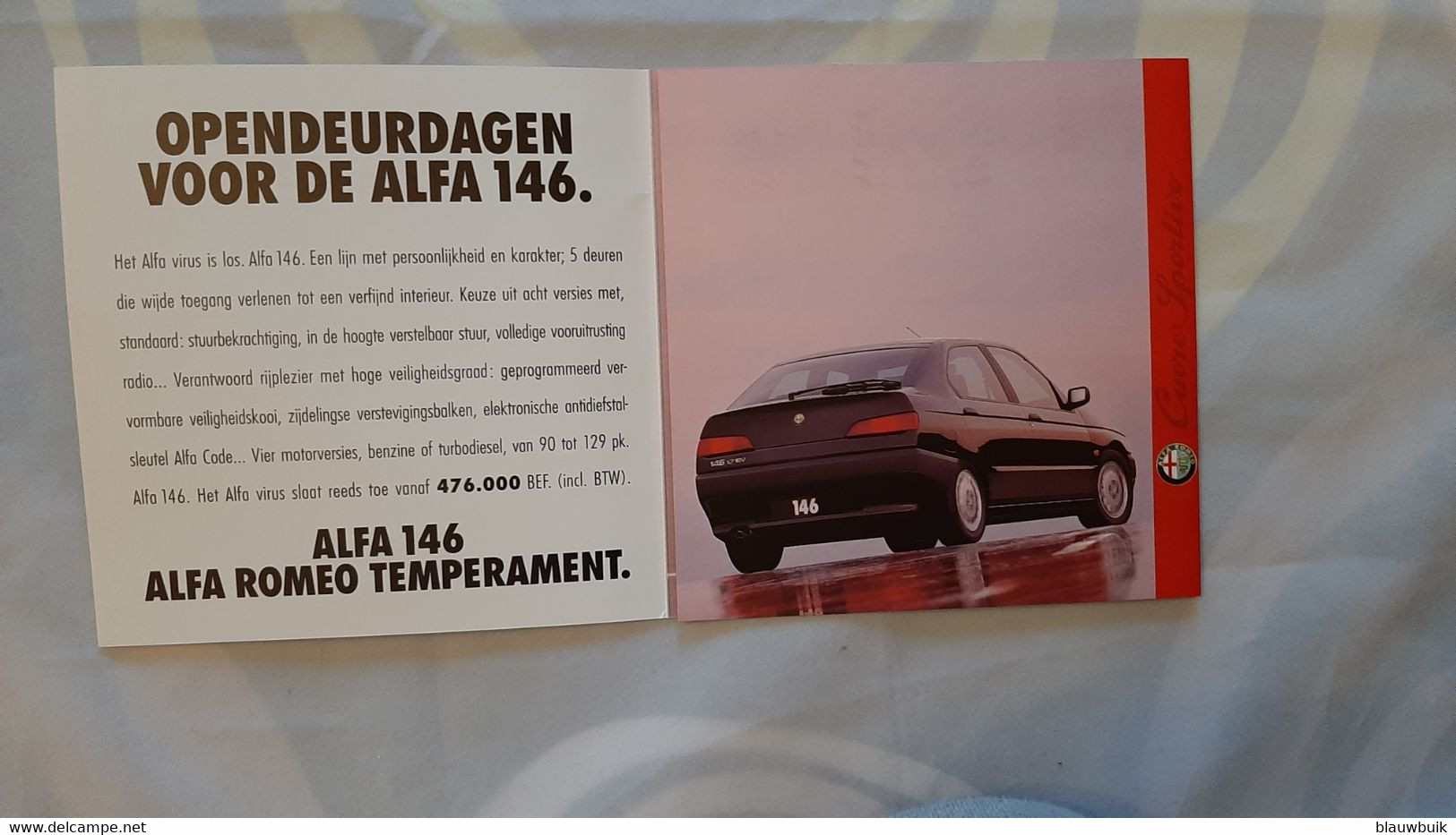 PAKKET VAN UITNODIGINGEN ALFA ROMEO Dutch