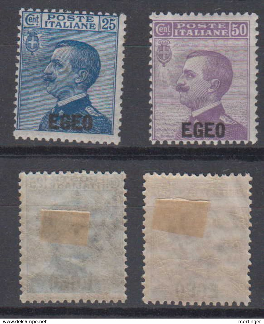 Italy EGEO Mi# 1-2 * Mint Overprint 1912 - Egeo