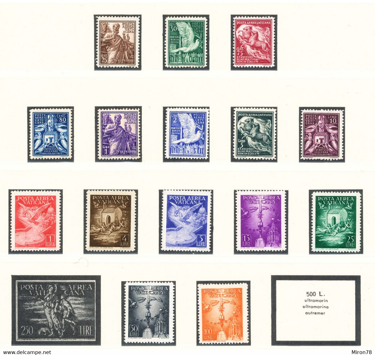 Stamps Vatican 1938-47 Mint Lot32 - Autres & Non Classés