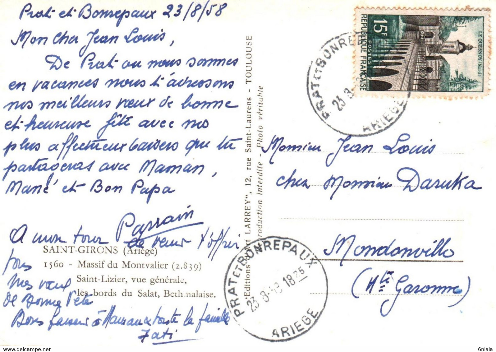 5116 Carte Postale   SAINT GIRONS Massif Montvalier Saint Lizier Les Bords Du Salat, Bethmalaise   09 Ariège - Saint Girons
