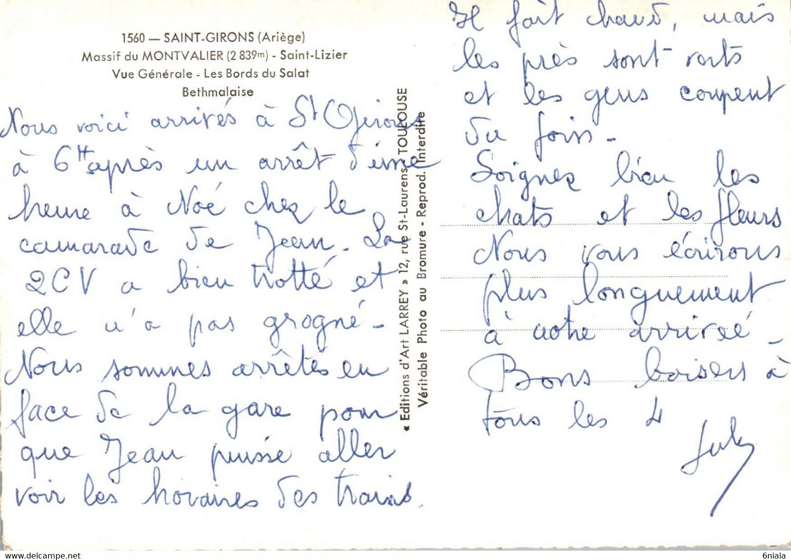 5117 Carte Postale   SAINT GIRONS Massif Montvalier Saint Lizier Les Bords Du Salat, Bethmalaise   09 Ariège - Saint Girons