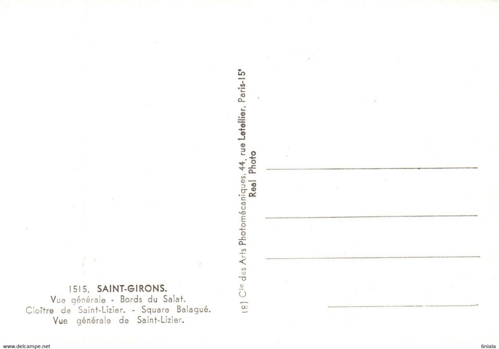 5118 Carte Postale   SAINT GIRONS Vue Générale, Les Bords Du Salat, Square Balagué, Vue Générale    09 Ariège - Saint Girons