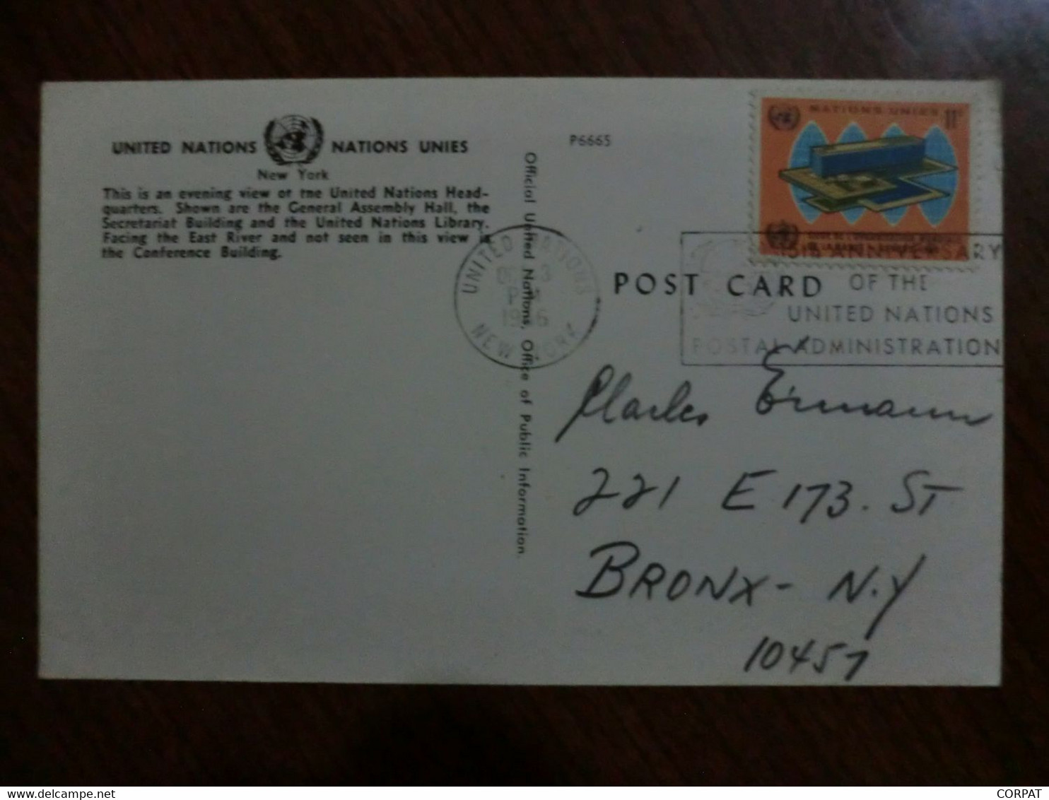 FF.  Postcard 1956 - Recordatorios