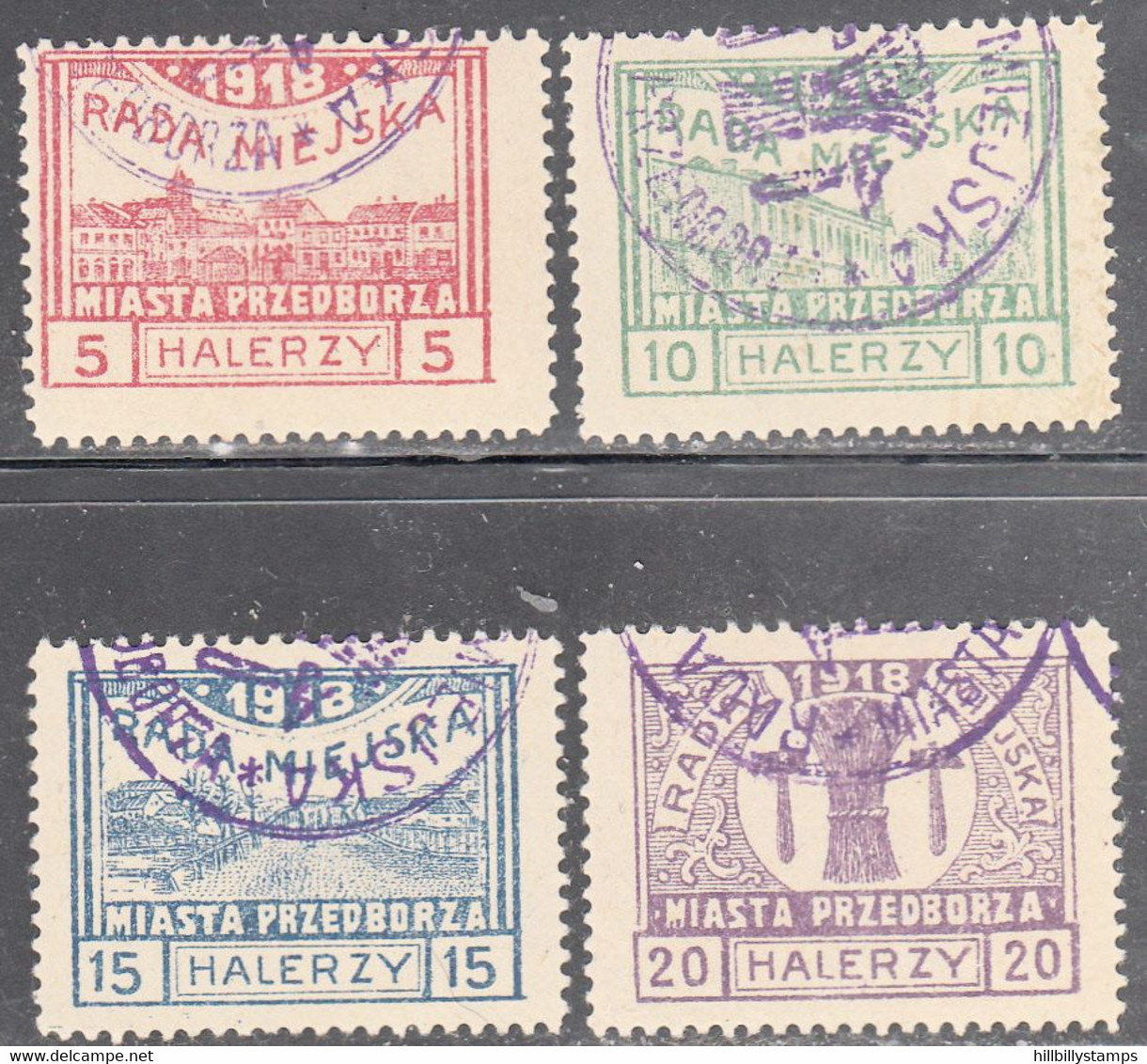 POLAND   MI. NO.15-18 LOCAL ISSUE   USED    YEAR  1918 - Vignettes