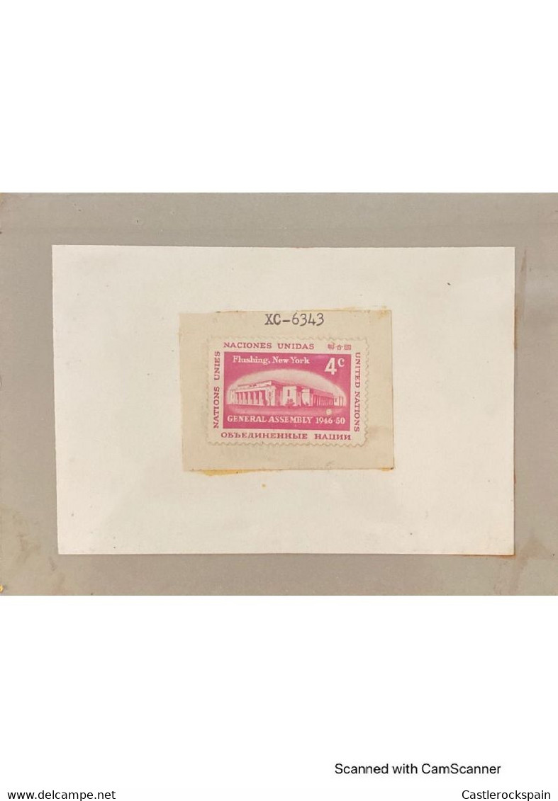 O) 1959 UNITED NATIONS NEW YORK,SUNKEN DIE PROOF NEW YORK CITY FLUSHING MEADOWS SCT 69 4c Light Lilac Rose, UNCERTIFIED. - Otros & Sin Clasificación