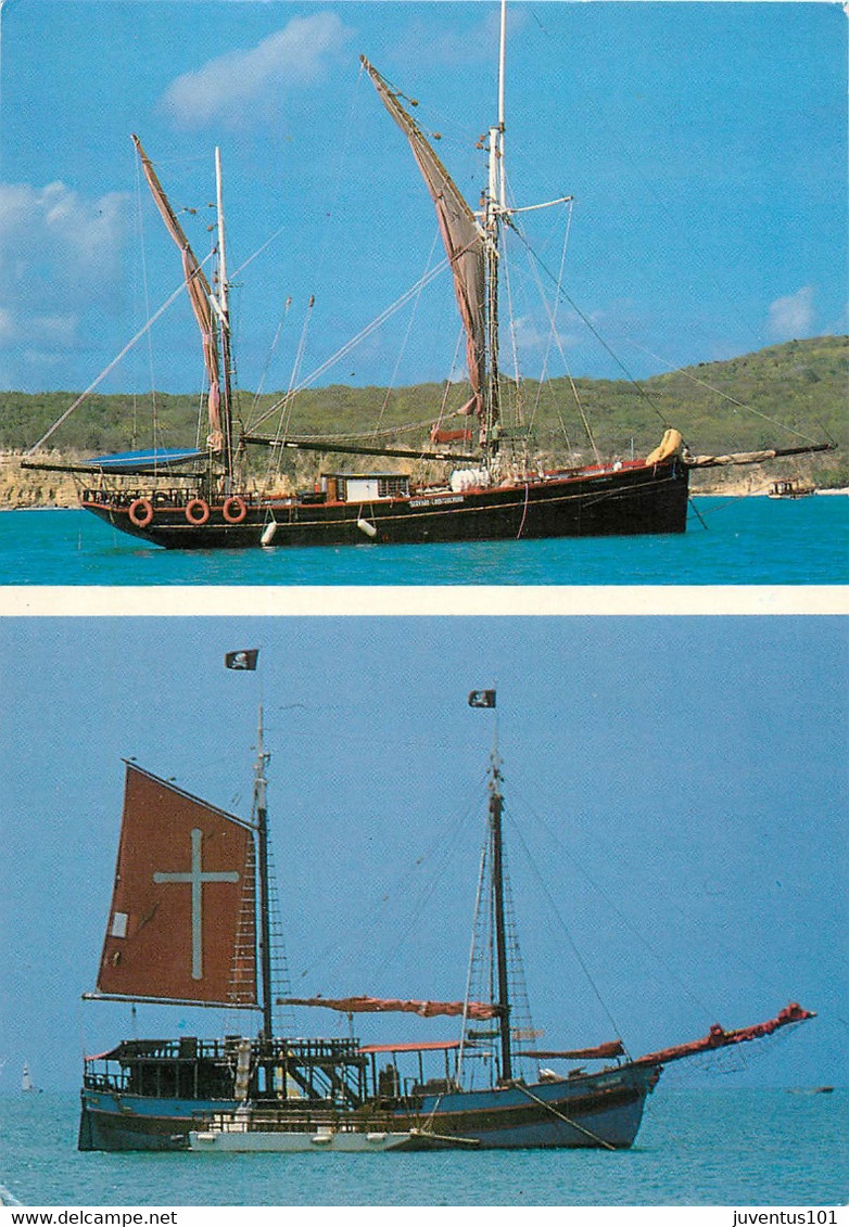 CPSM Antigua-Jolly Roger And Servabo-Voiliers  L85 - Antigua Y Barbuda