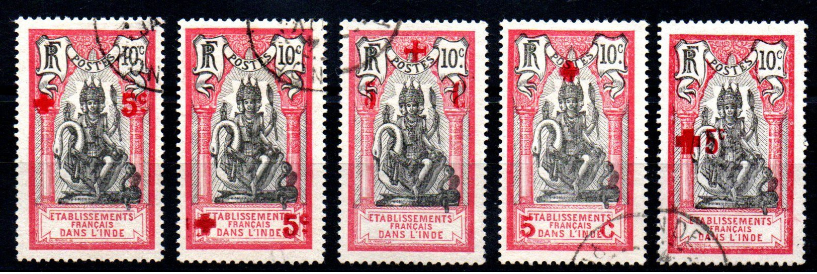 INDE - YT N° 43 à 48 (sauf 45) - Neufs * - MH - Cote: 12,00 € - Usati