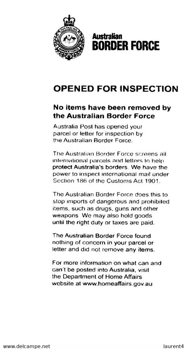 (Z 2) 2 Letters Posted To Australia From Switzerland (1 With ABF Inspection Green Label = Customs) During COVID-19 - Lettres & Documents