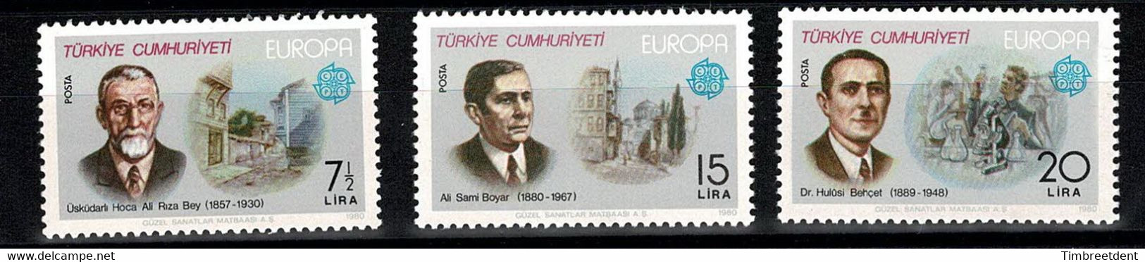 Turquie - 1980 - Europa - Personnages Célèbres - Autres & Non Classés