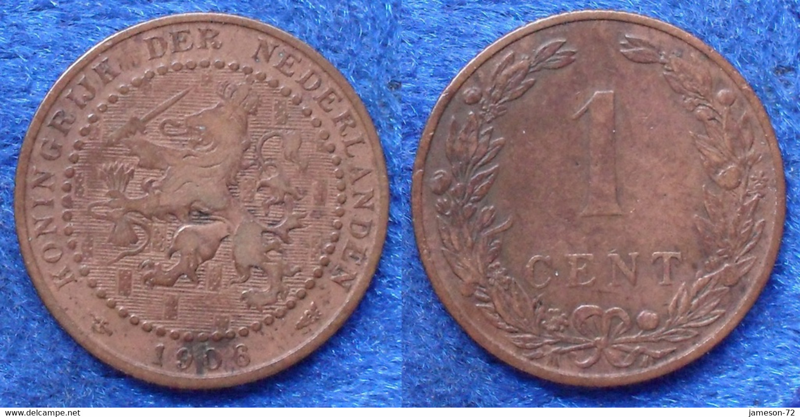 NETHERLANDS - 1 Cent 1906 KM# 132.1 WiIhemina (1890-1948) - Edelweiss Coins - Non Classificati