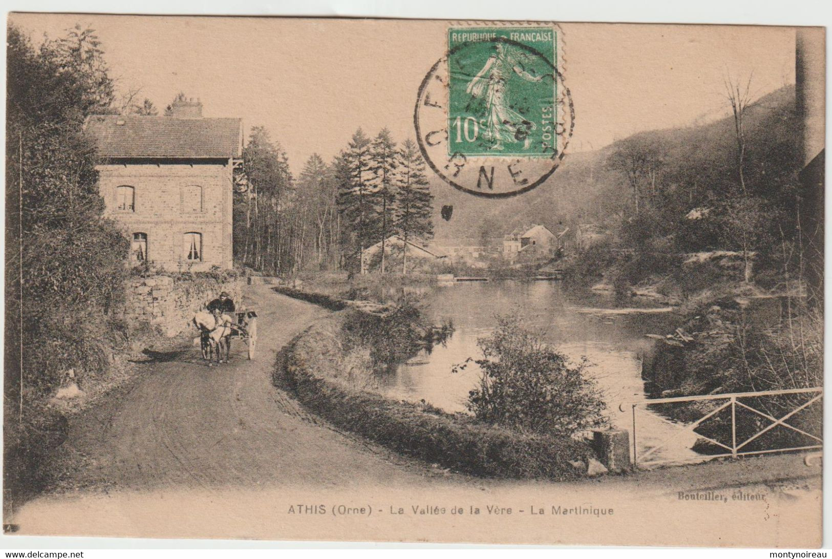 Orne : Env. De Flers :  ATHIS : Vue   Vallée  De La  Vère , La  Martinique , Charette - Athis De L'Orne