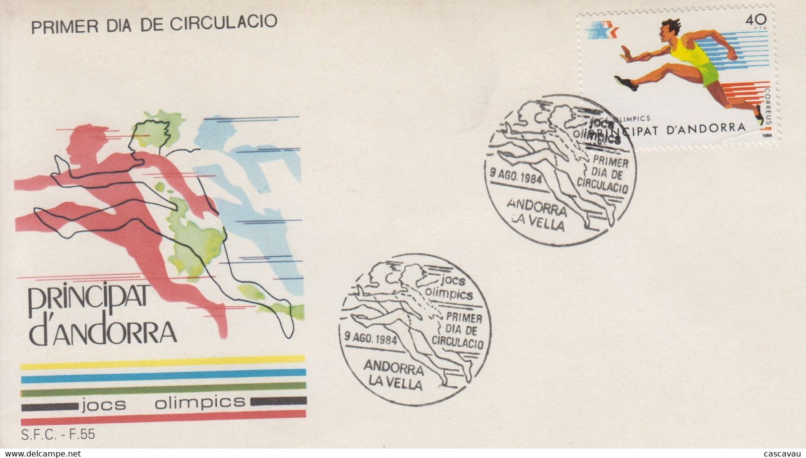 Enveloppe  FDC  1er  Jour    ANDORRE      Jeux  Olympiques   LOS  ANGELES   1984 - Otros & Sin Clasificación