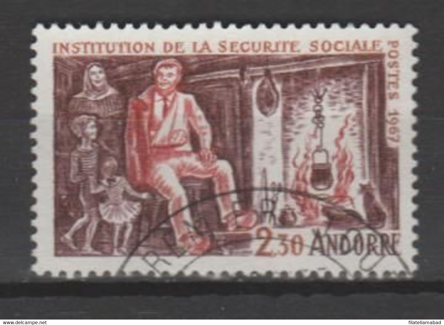 ANDORRA CORREO FRANCES Nº 183 SELLO USADO O MATASELLADO DE PRIMER DIA (3.1 ) - Used Stamps
