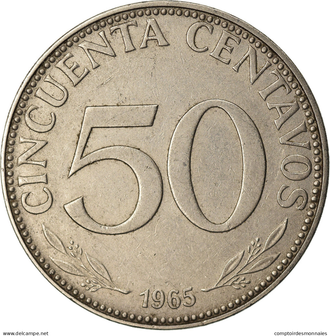 Monnaie, Bolivie, 50 Centavos, 1965, TTB, Nickel Clad Steel, KM:190 - Bolivia