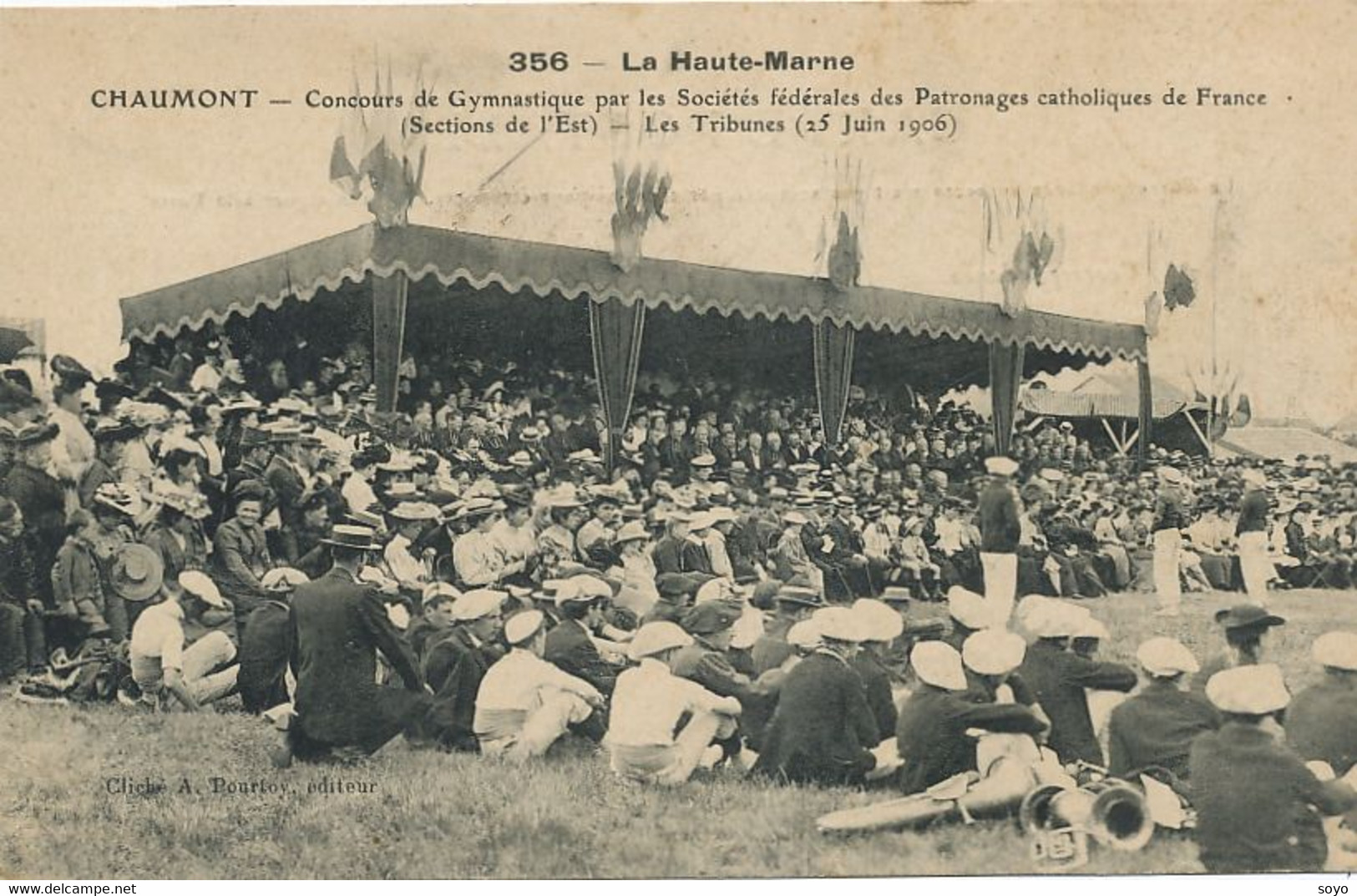 Concours  Gymnastique Chaumont  Patronages Catholiques France 25/6/1906 - Gimnasia