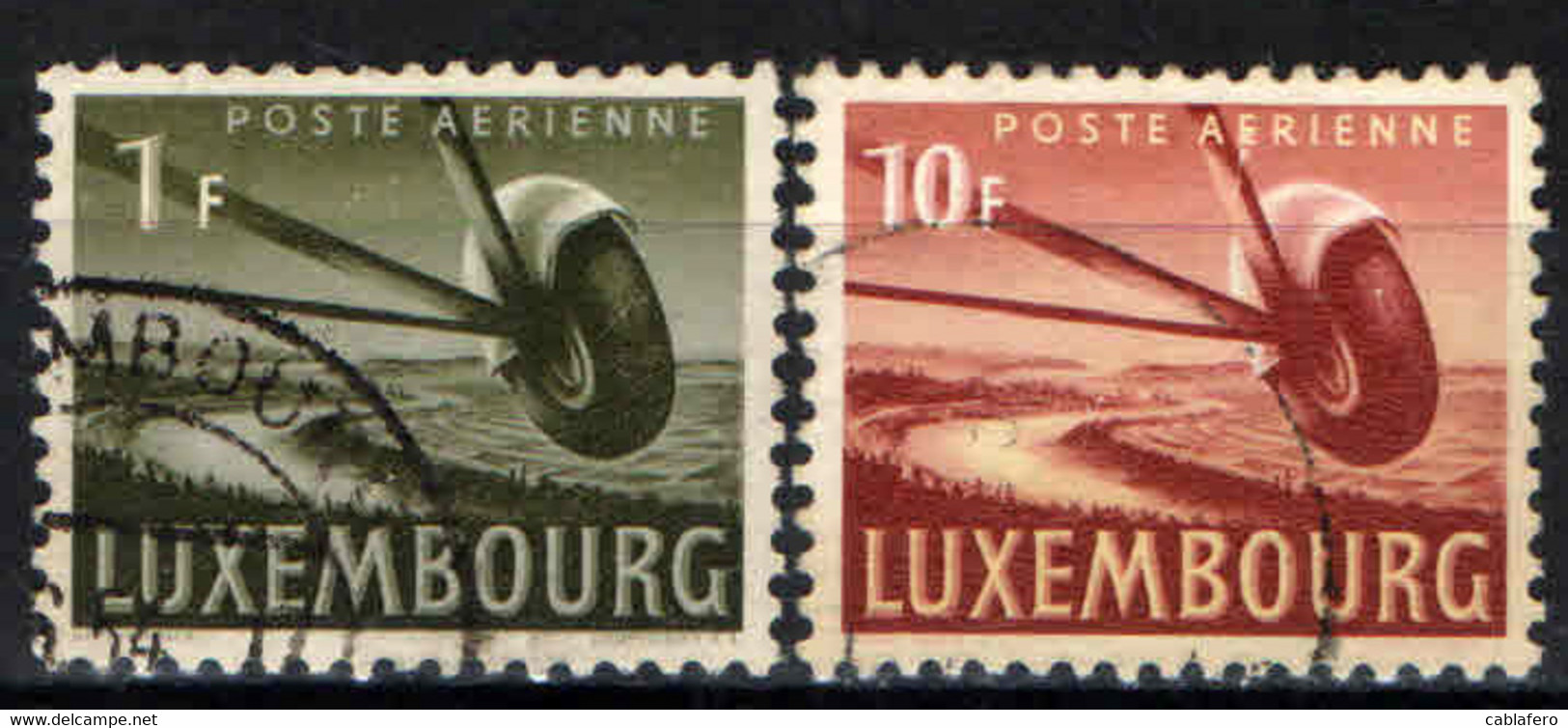 LUSSEMBURGO - 1946 - AEREO IN VOLO - USATI - Used Stamps