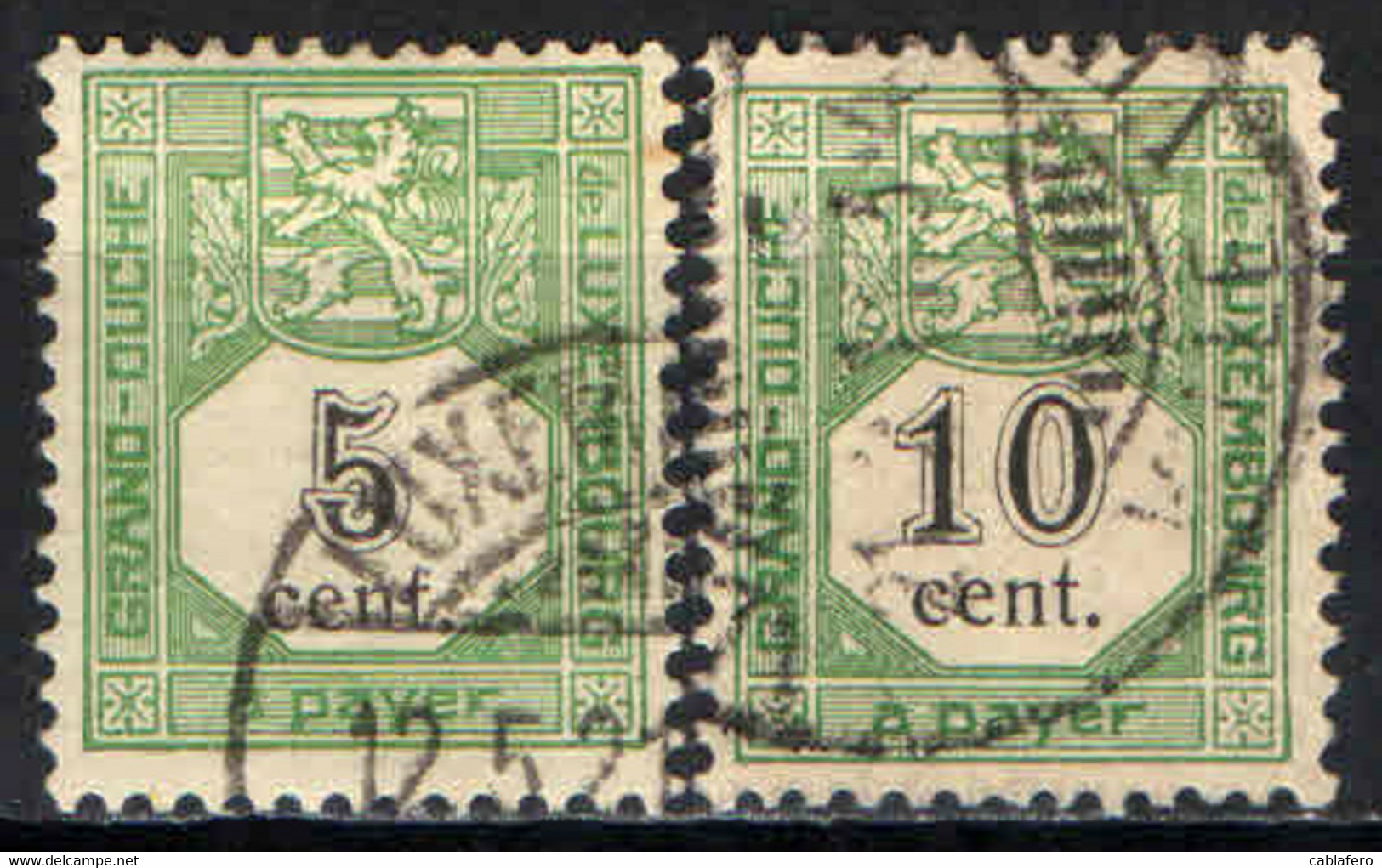 LUSSEMBURGO - 1907 - CIFRE IN NERO - USATI - Postage Due