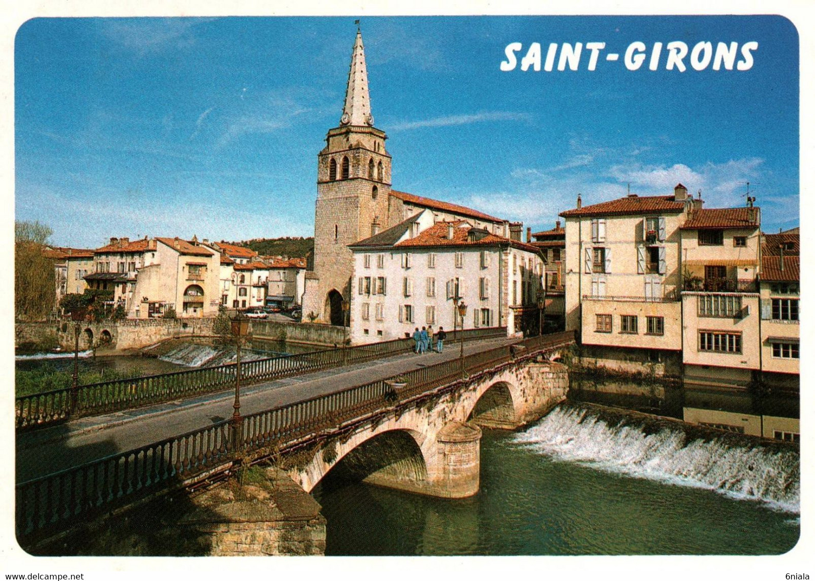 5122 Carte Postale  SAINT GIRONS L'Eglise Le Pont Sur Le  Salat,    09 Ariège - Saint Girons