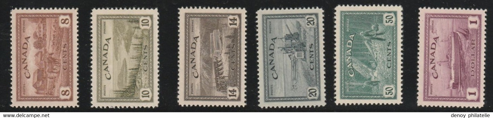 Canada Série N° Yvert 219 A 224 Sans Charniére ** - Unused Stamps