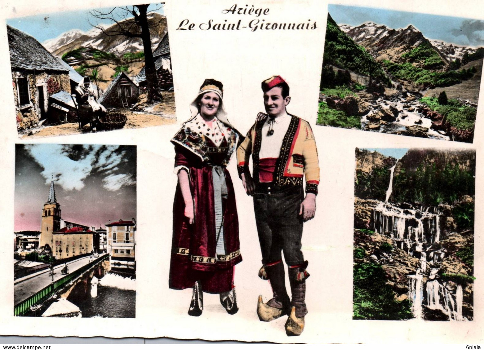 5128 Carte Postale  SAINT GIRONS Le Saint Gironnais Bethmale Aulus Cascade D'Arse , Source Du Salat    09 Ariège - Saint Girons