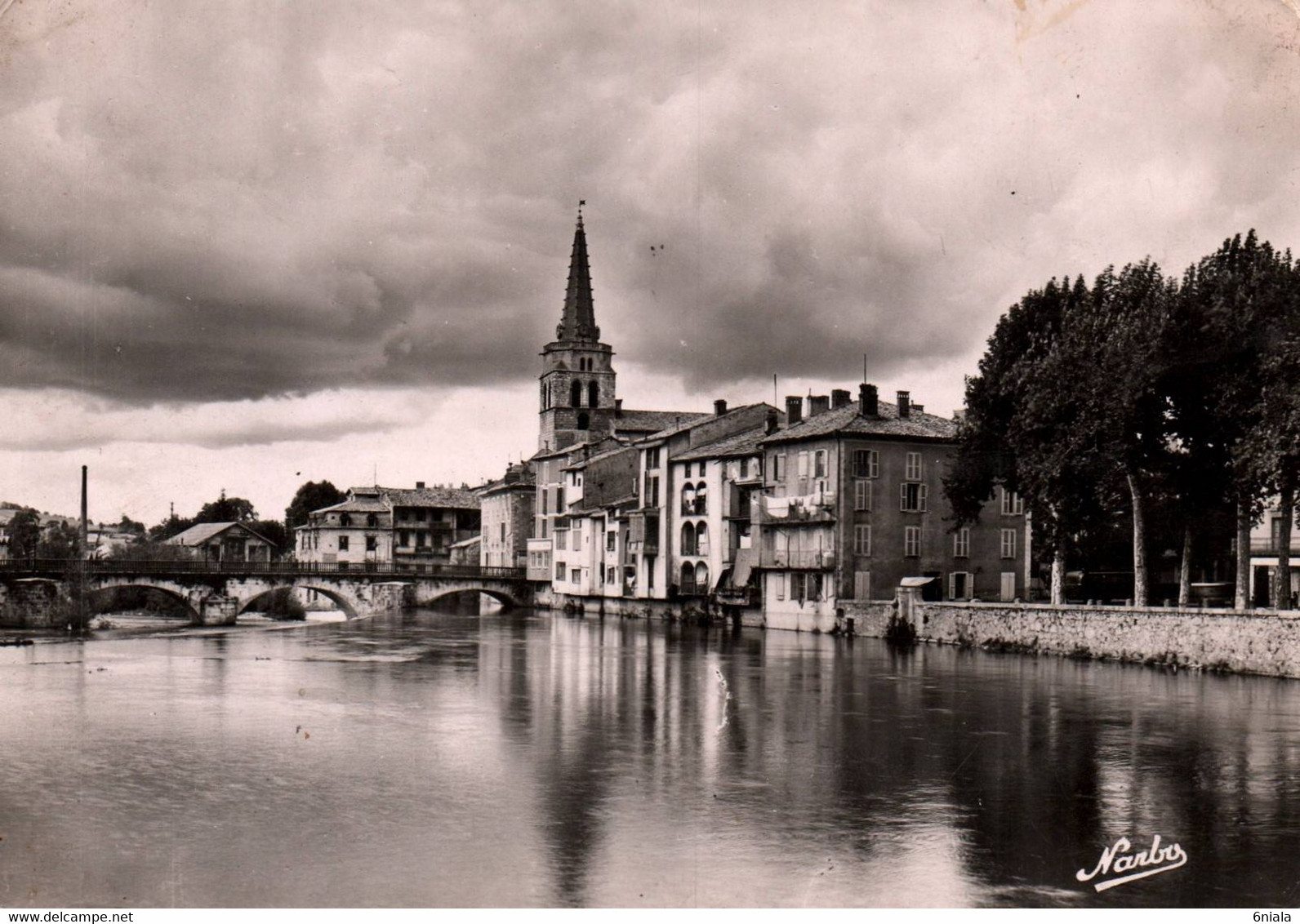 5131 Carte Postale  SAINT GIRONS  L'Eglise Et Les Bords Du  Salat     09 Ariège - Saint Girons