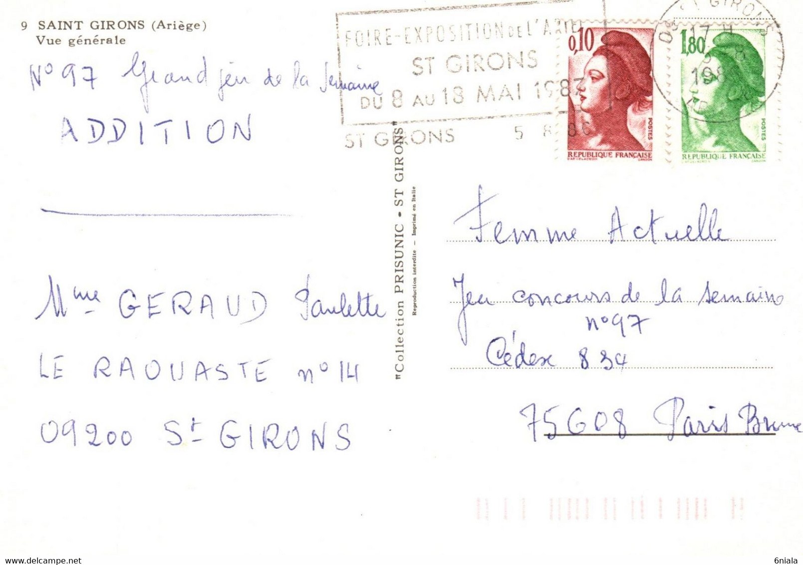 5135 Carte Postale  SAINT GIRONS       Vue Générale       09 Ariège - Saint Girons