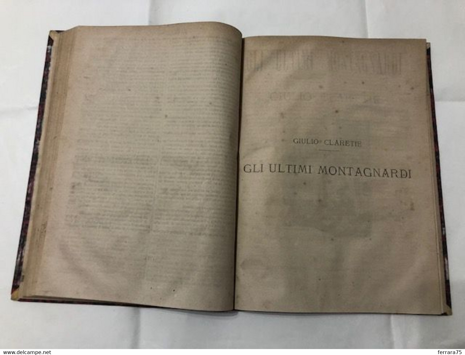 ALSAZIA-GLI ULTIMI MONTAGNARDI  GIULIO CLARETIE SIEBECKER SONZOGNO ED.1874/75