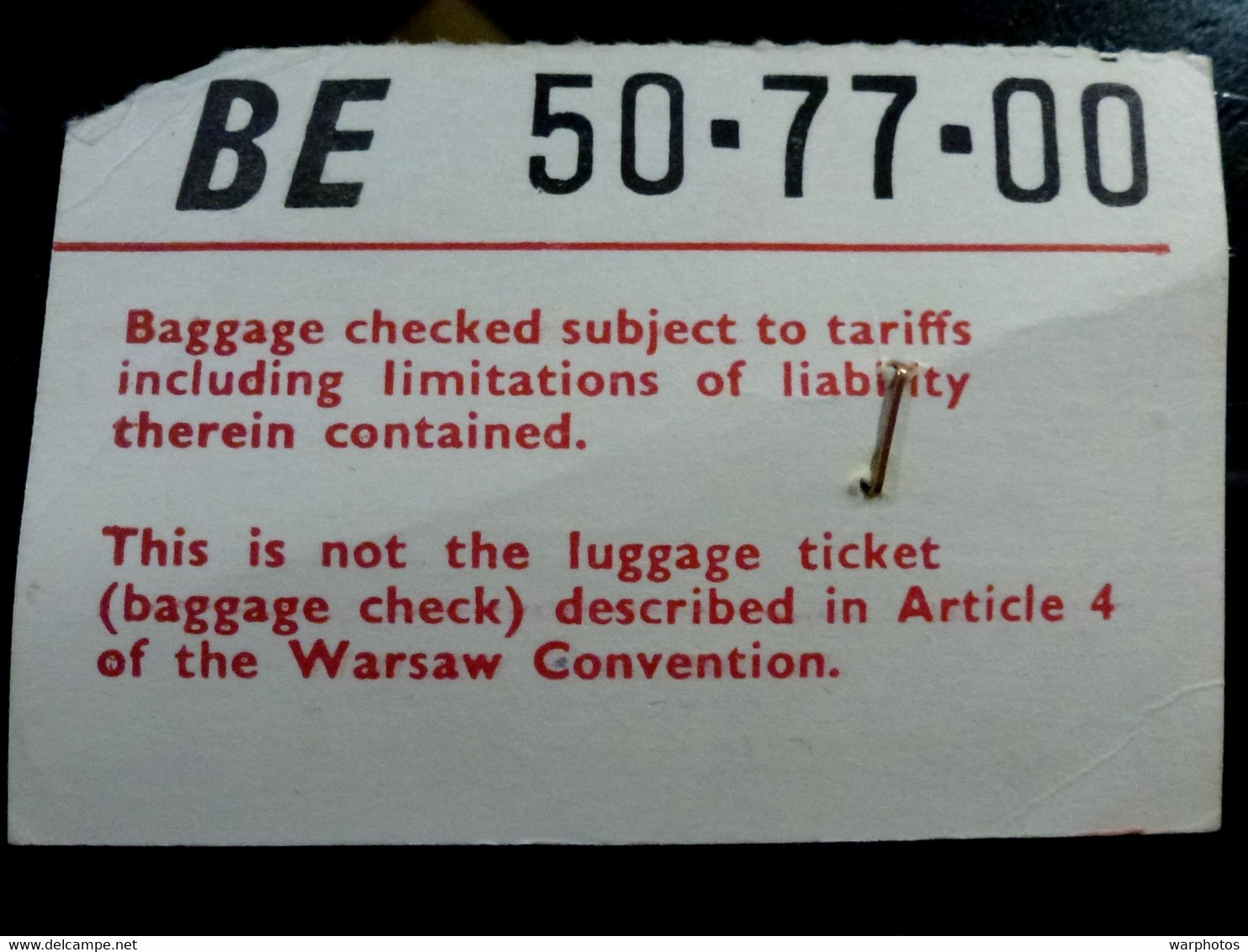 TICKET BAGAGE : BRITISH AIRWAYS _ IDENTIFICATION _ LONDRES - Baggage Etiketten