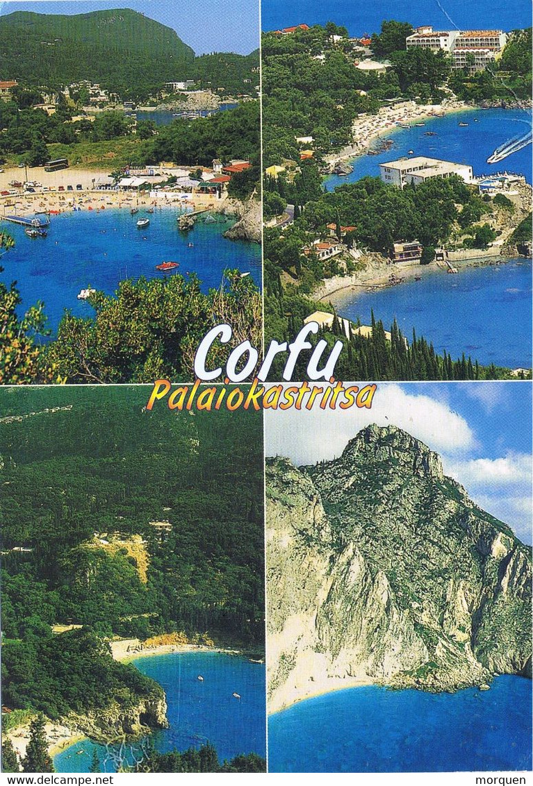 38516. Carta Aerea SKRIPERO (Corfu) Grecia 2001 To England - Storia Postale