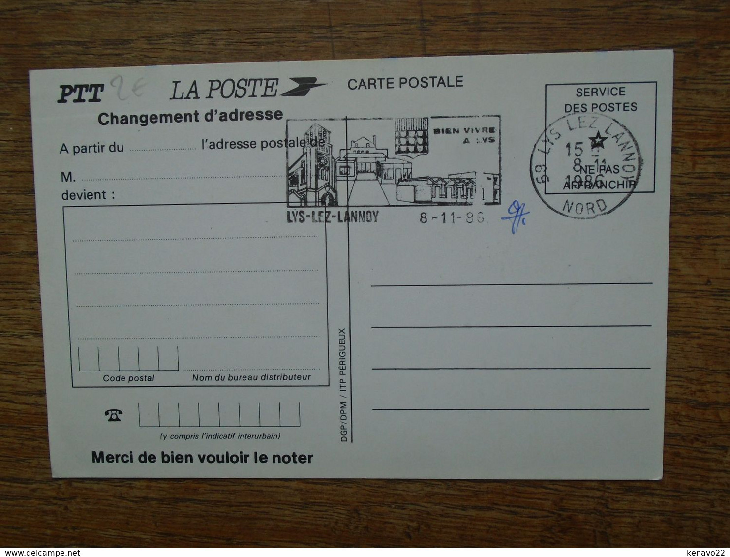 Carte De La Poste Changement D'adresse - Poste & Facteurs