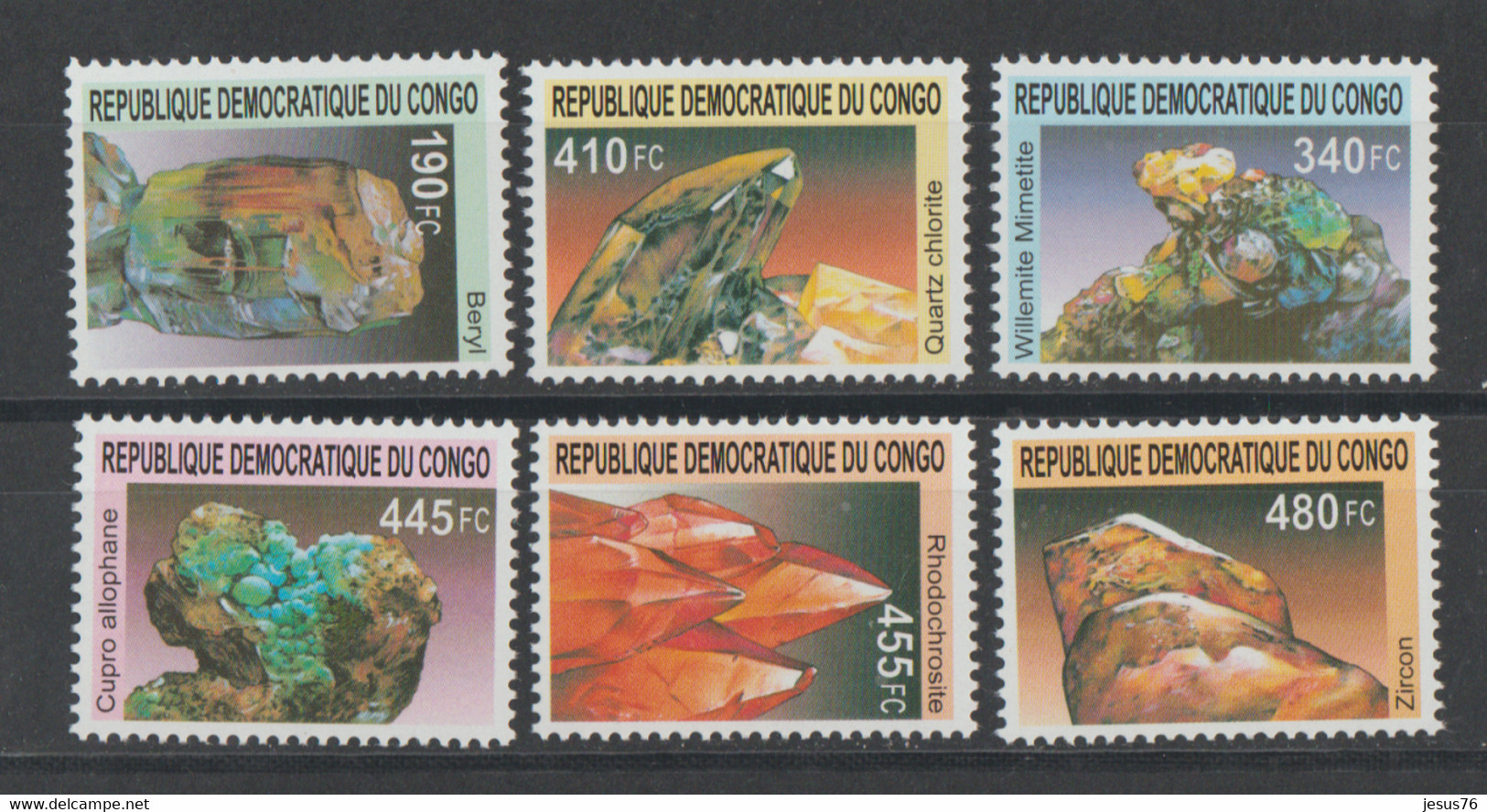 Republica Del Congo - 2002 **  Mnh  Yvert  1713/18  Valor  24 €  Minerales - Otros & Sin Clasificación