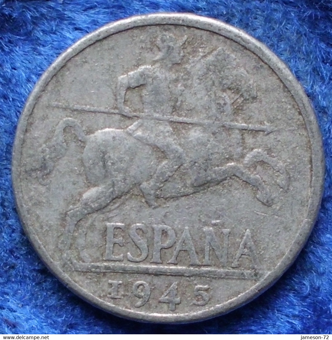 SPAIN - 10 Centimos 1945 KM#766 Francisco Franco (1936-1975) - Edelweiss Coins - Altri & Non Classificati