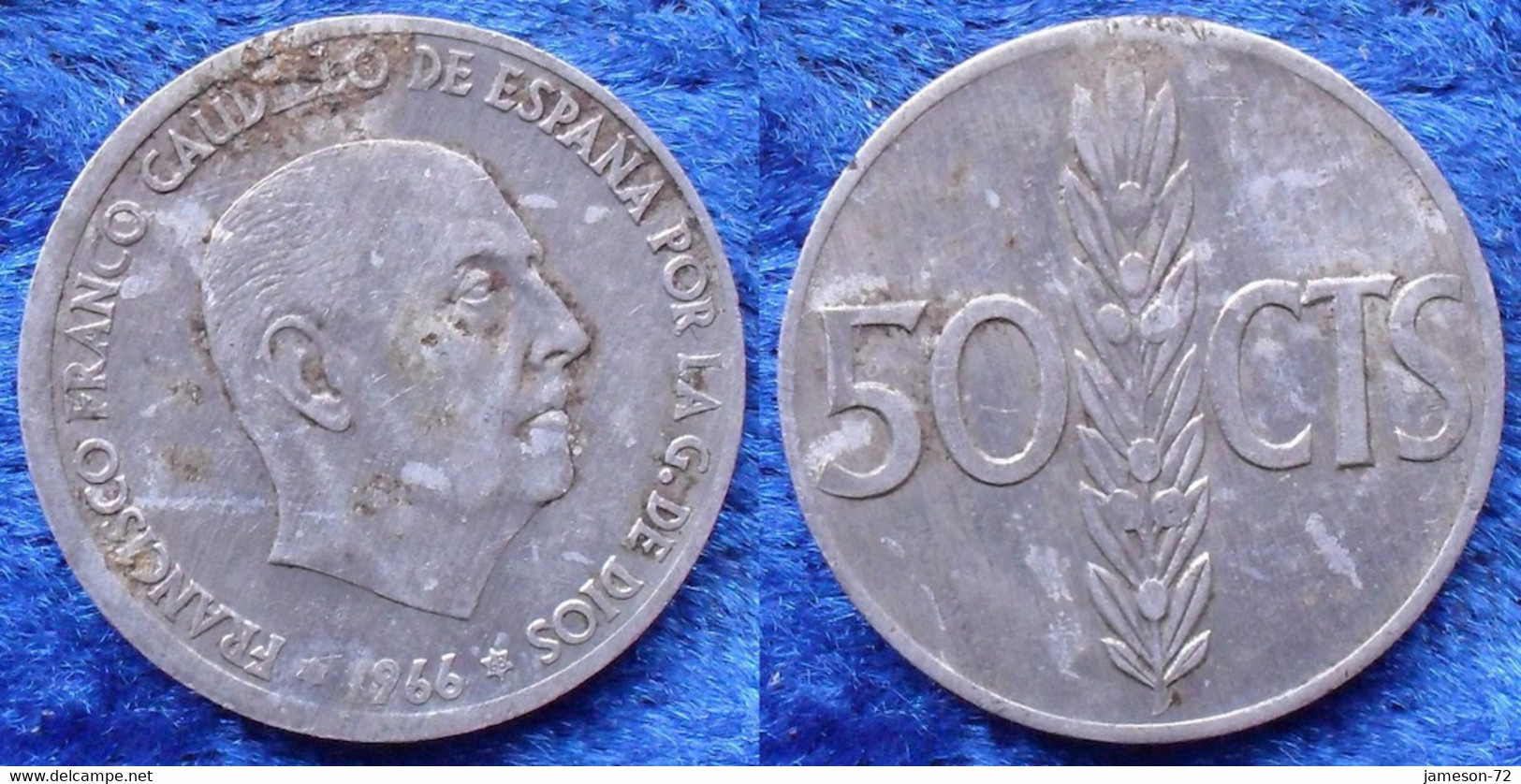 SPAIN - 50 Centimos 1966 *68 KM# 795 F. Franco (1936-1975) - Edelweiss Coins - Other & Unclassified