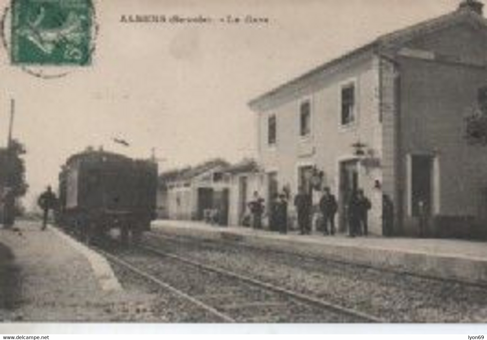 ALBENS  LA GARE  LOCOMOTIVE - Albens