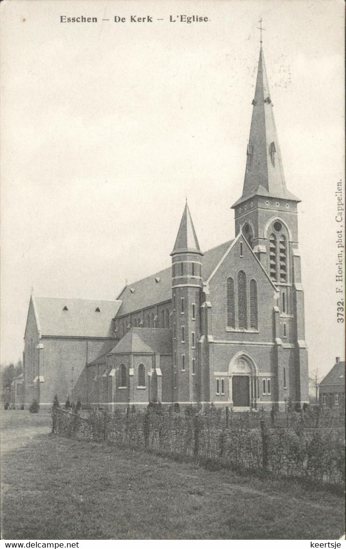 België - Esschen - De Kerk Eglise - - - 1910 - Otros & Sin Clasificación