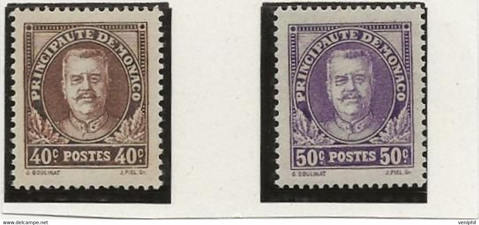 MONACO - TIMBRES N° 115 ET 116 - NEUF TRES INFIME TRACE CHARNIERE -ANNEE 1933 - COTE : 8 € - Ungebraucht