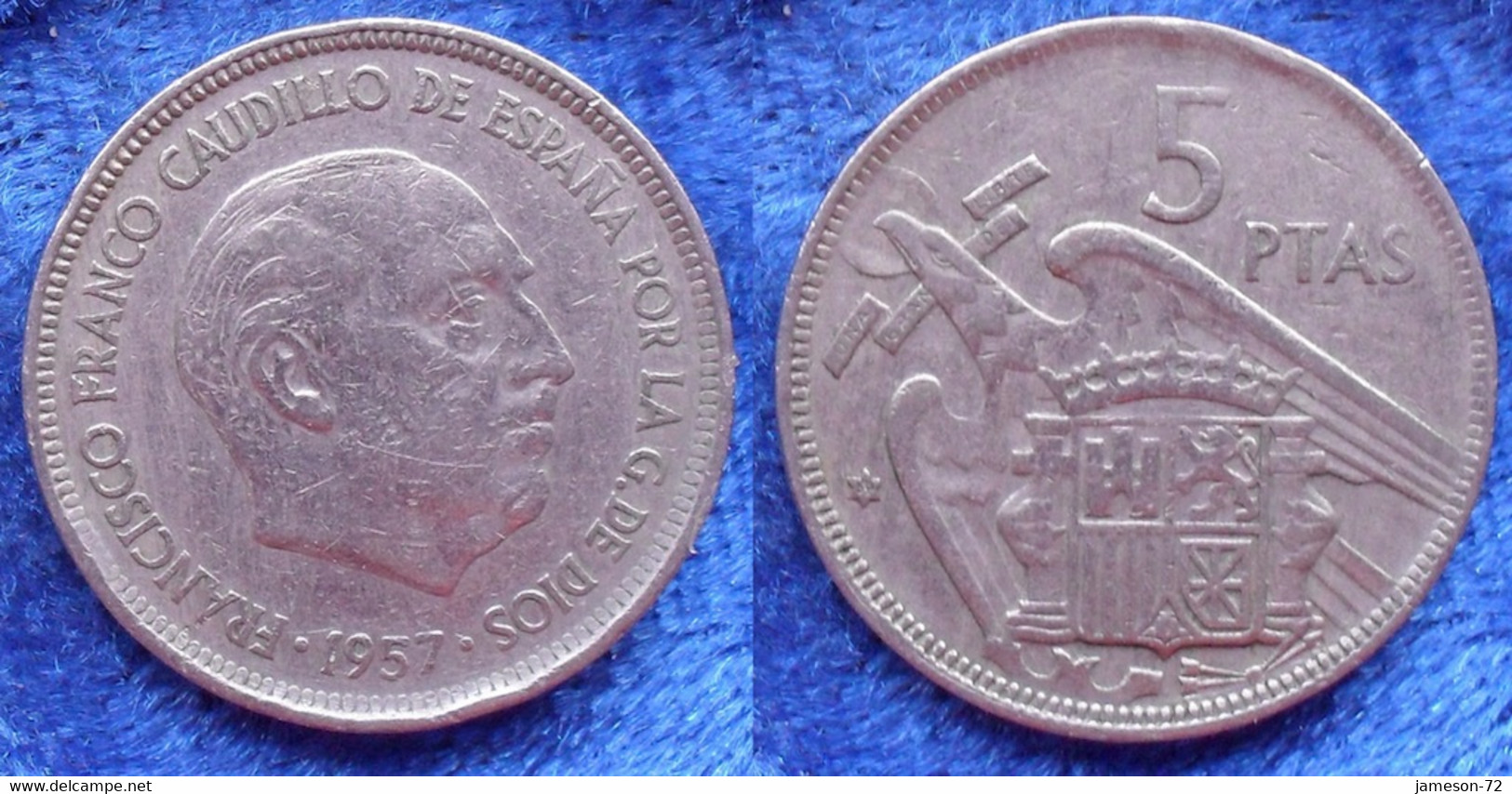 SPAIN - 5 Pesetas 1957 *59 KM#786 F. Franco (1936-1975) - Edelweiss Coins - Altri & Non Classificati