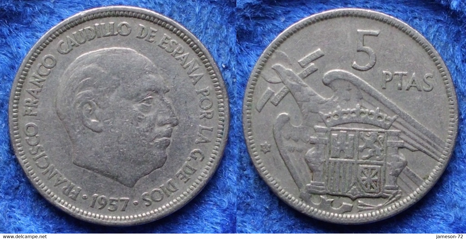 SPAIN - 5 Pesetas 1957 *60 KM#786 F. Franco (1936-1975) - Edelweiss Coins - Sonstige & Ohne Zuordnung