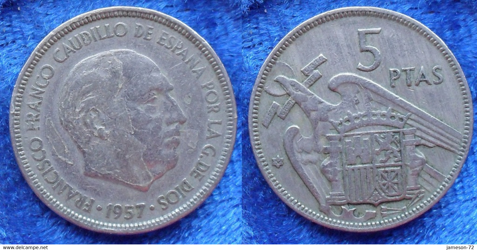 SPAIN - 5 Pesetas 1957 *62 KM# 786 F. Franco (1936-1975) - Edelweiss Coins - Other & Unclassified