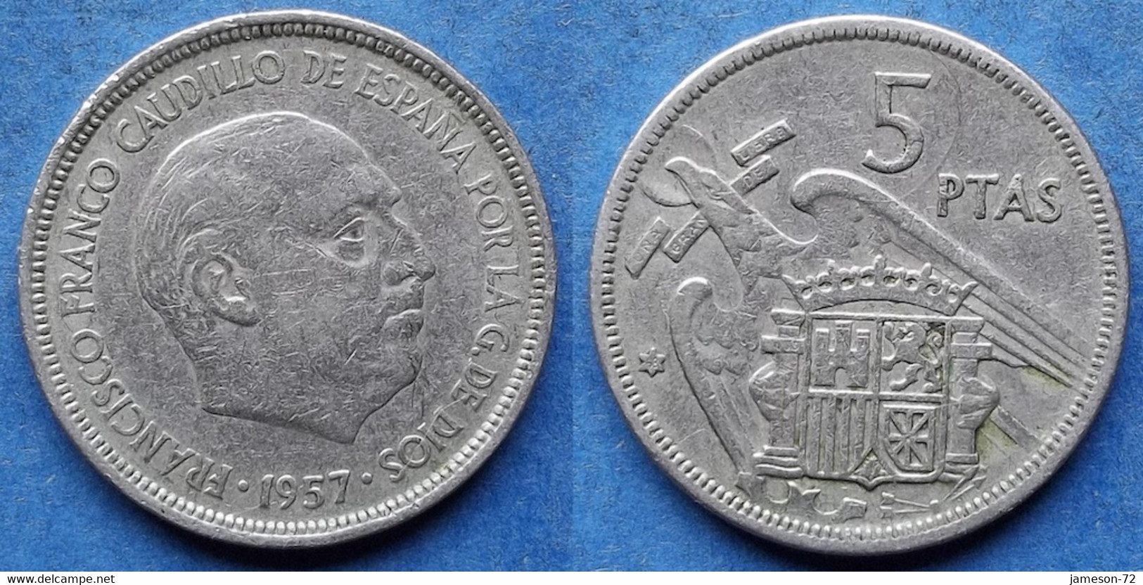 SPAIN - 5 Pesetas 1957 *68 KM# 786 F. Franco (1936-1975) - Edelweiss Coins - Sonstige & Ohne Zuordnung