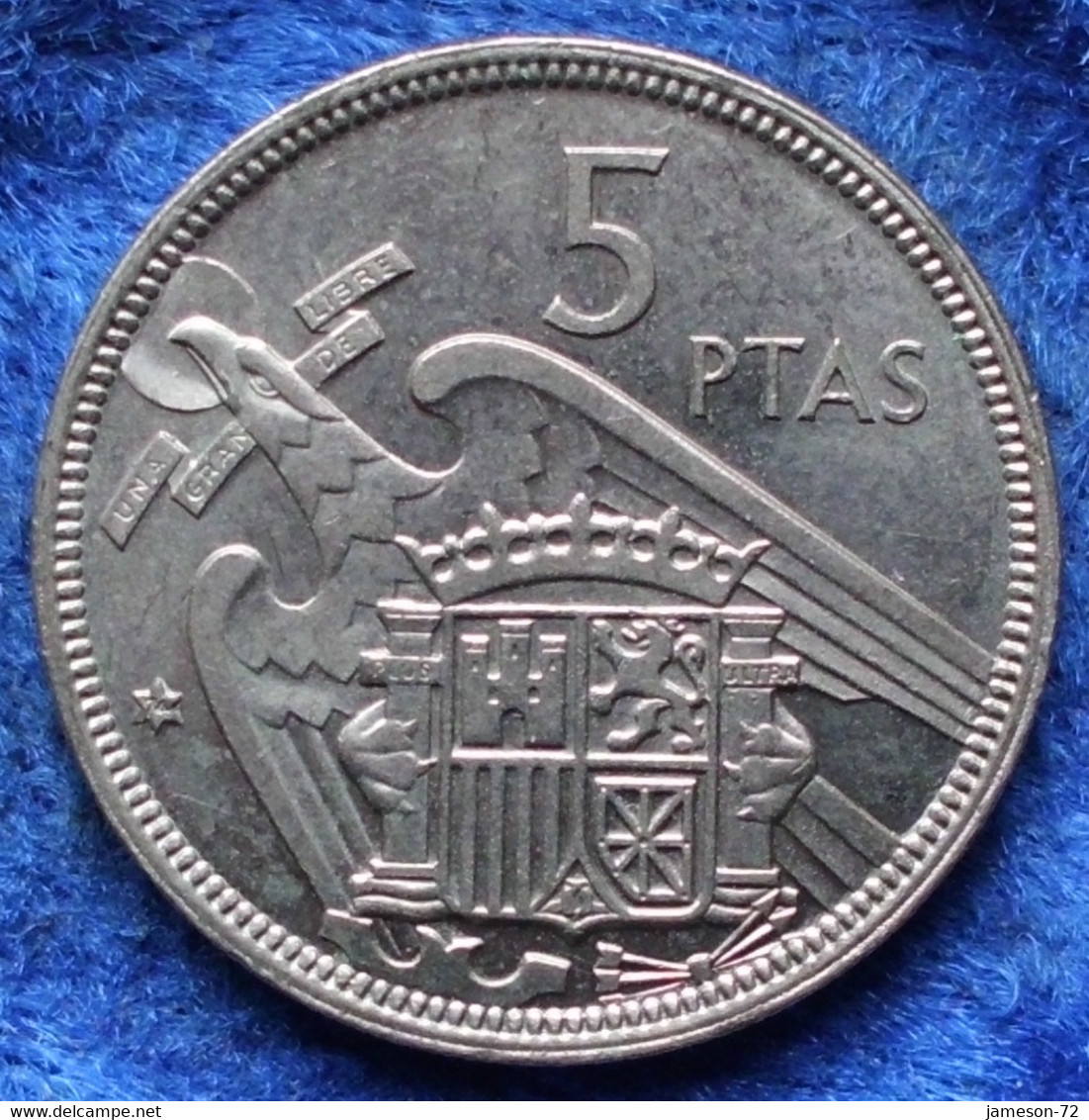 SPAIN - 5 Pesetas 1957 *74 KM# 786 F. Franco (1936-1975) - Edelweiss Coins . - Otros & Sin Clasificación