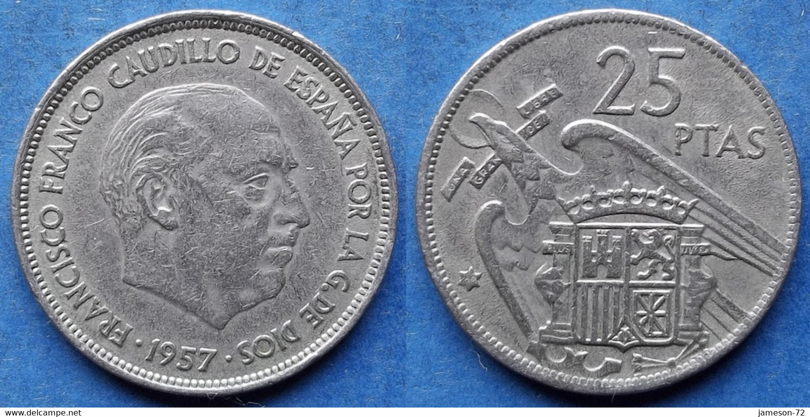 SPAIN - 25 Pesetas 1957 *66 KM# 787 F. Franco (1936-1975) - Edelweiss Coins - Other & Unclassified