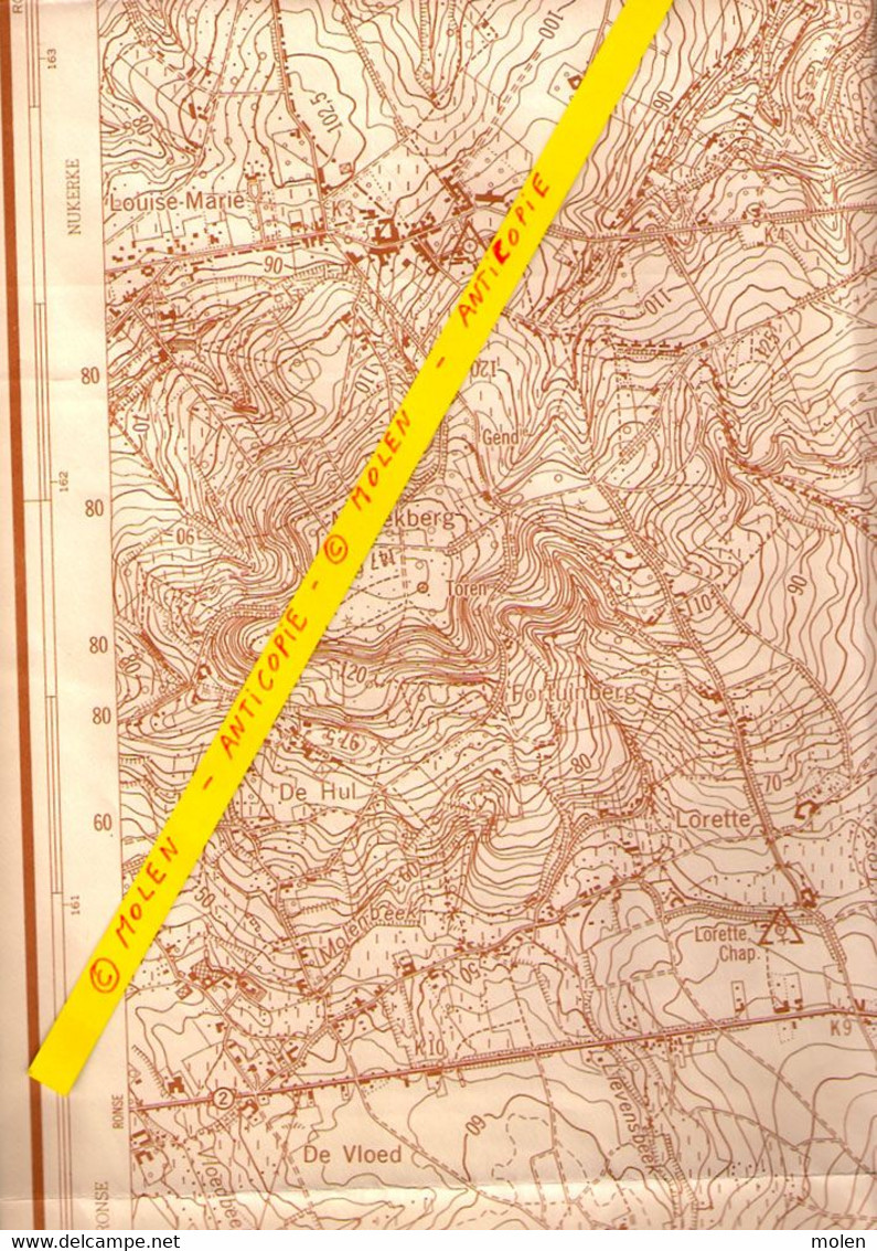 ©1952 STAFKAART * CARTE D ETAT MAJOR FLOBECQ MAARKE-KERKEM SCHORISSE ZEGELSEM ELLEZELLES MAARKEDAAL BRAKEL RONSE S256